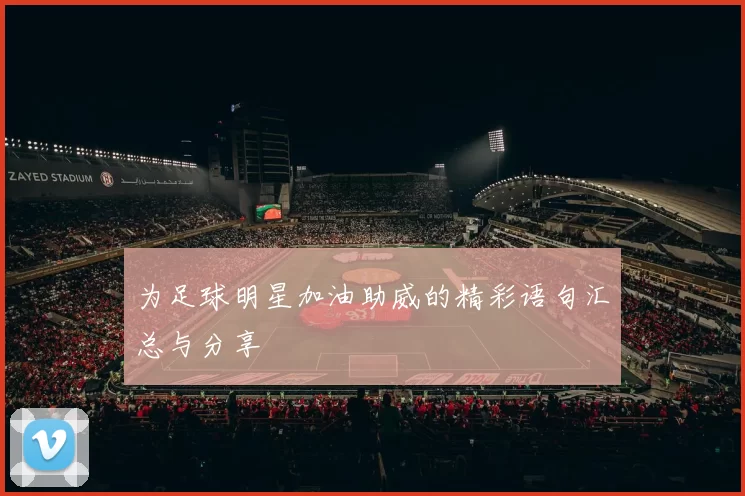 为足球明星加油助威的精彩语句汇总与分享